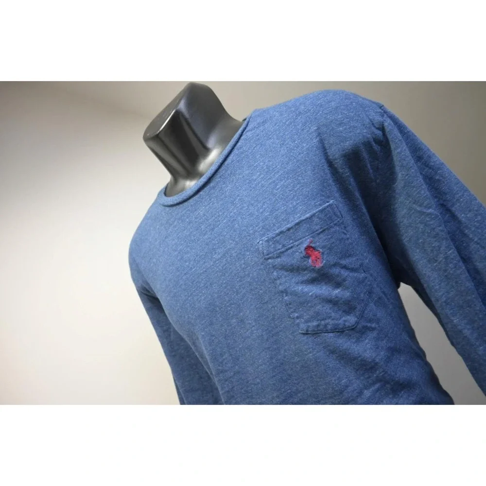 Polo Ralph Lauren Tee Shirt Classic Fit Marled Dark Blue Mens Sz‎ Large